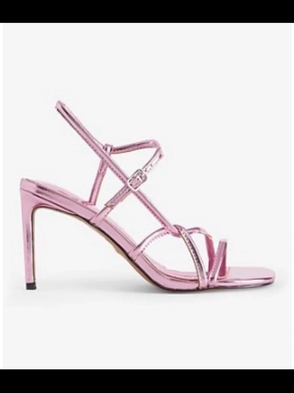 Express Metallic Pink Strappy High Heel Sandals - Women Size 9